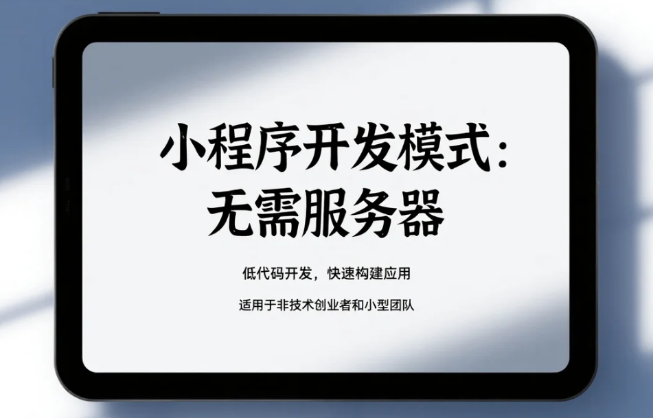 小程序開(kāi)發(fā)模式:無(wú)需服務(wù)器_低成本快速上線